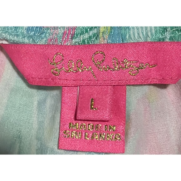 LILLY PULITZER Ocean View Shorts "SEA TURTLE SOIREE" Size LARGE - Picture 2 of 7